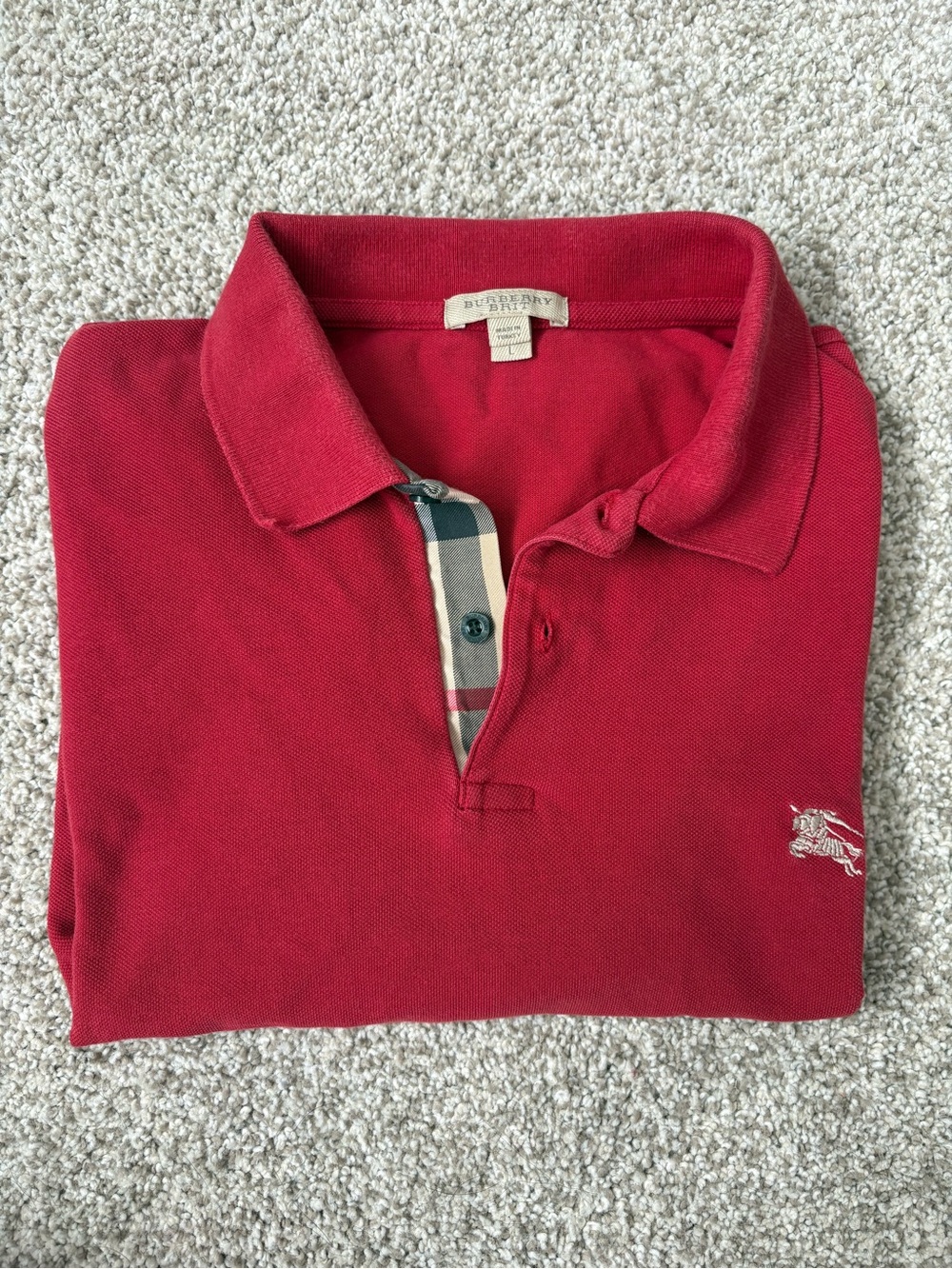 BURBERRY Red Men’s Polo L